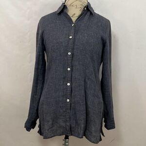 PAPERWHITE 100% LINEN BUTTON DOWN SHIRT SIZE‎ 6